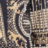 French Vintage-Inspired Bubble Pearl Printed Blazer