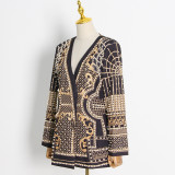 French Vintage-Inspired Bubble Pearl Printed Blazer