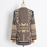 French Vintage-Inspired Bubble Pearl Printed Blazer
