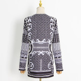 French Vintage-Inspired Bubble Pearl Printed Blazer
