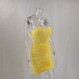 Satin Strapless Corset Mini Dress