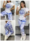 Fashion Short Sleeve Sports Two Piece Set
