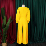 Casual Shirt Top and Wide-Leg Pants Two-Piece Set
