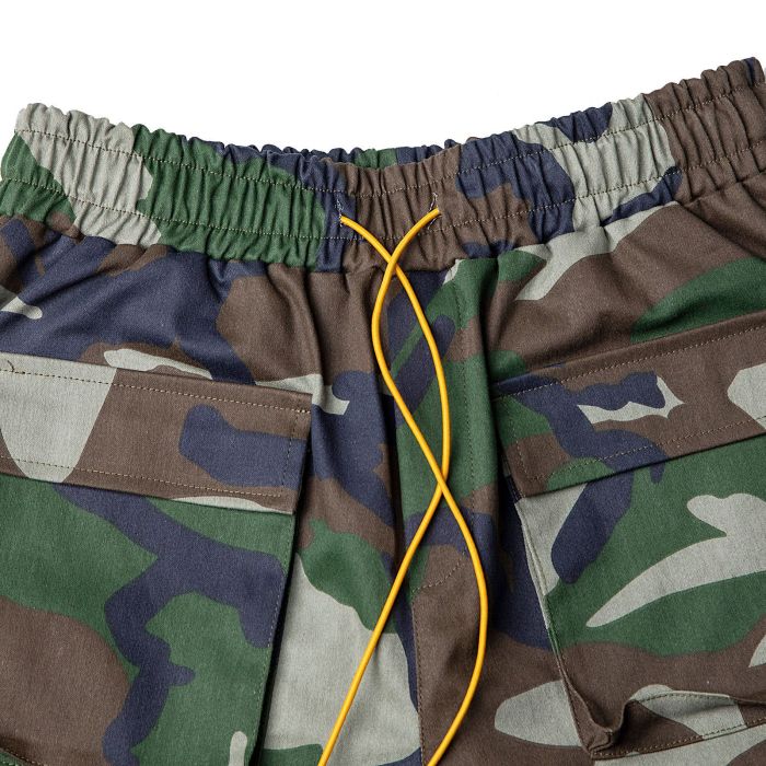 Fashion Camo Denim Multi Pocket Cargo Shorts Casual Pant