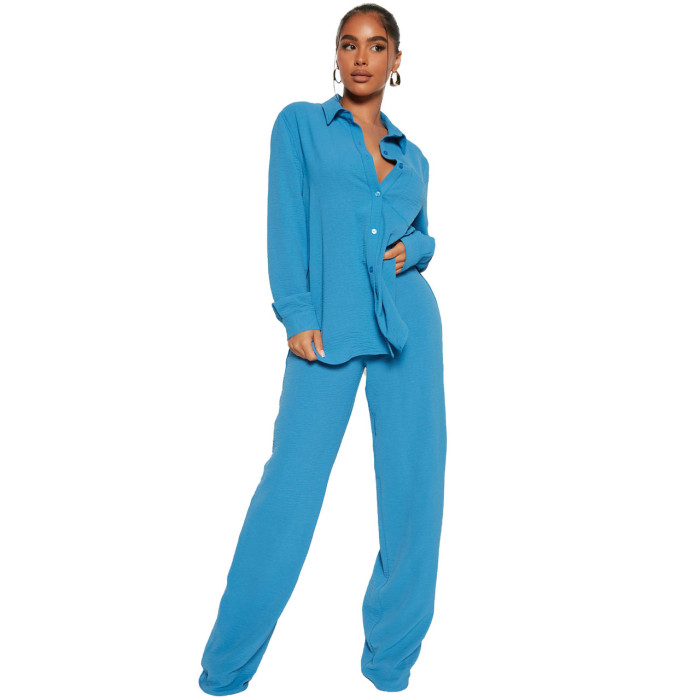 Effortless Style with ihoov's Casual Elastic Wash-and-Wrinkle Two-Piece Set