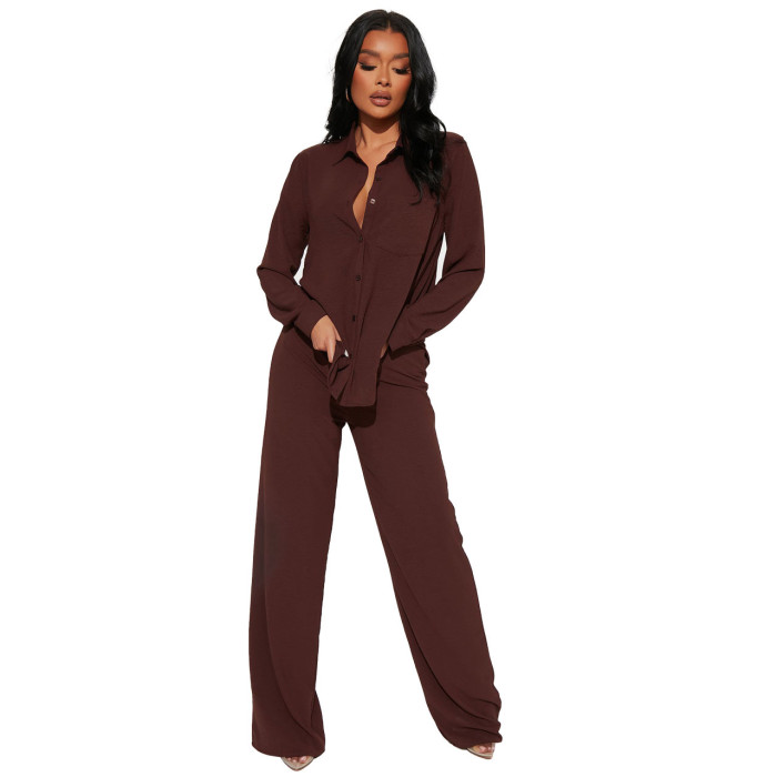 Effortless Style with ihoov's Casual Elastic Wash-and-Wrinkle Two-Piece Set