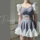 Ihoov Flattering Two-Piece Young Women Swimwear Skirt Set