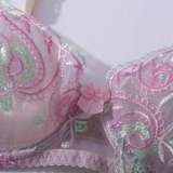 Embroidery Mesh Fabric Lingerie Set