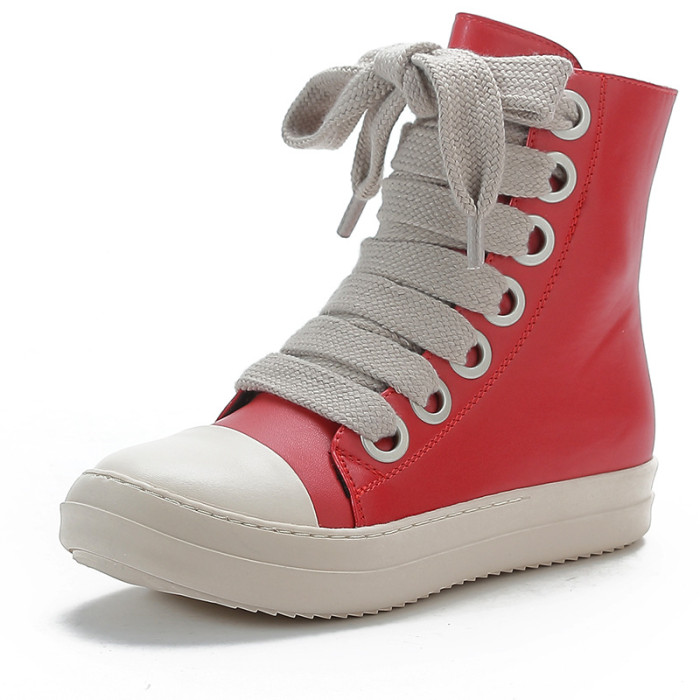 ihoov's Bold and Edgy High-Top Sneakers Ankle Boots
