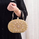 Fashionable Sunflower Evening Bag Handheld Bag for Banquets and Parties Embellished with Diamonds
