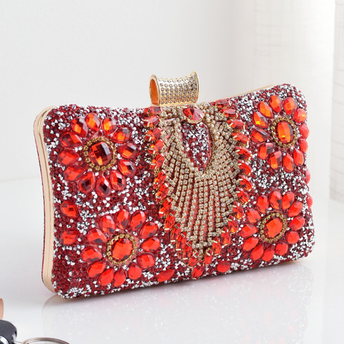 Diamond Evening Clutch bag with Chain for Women