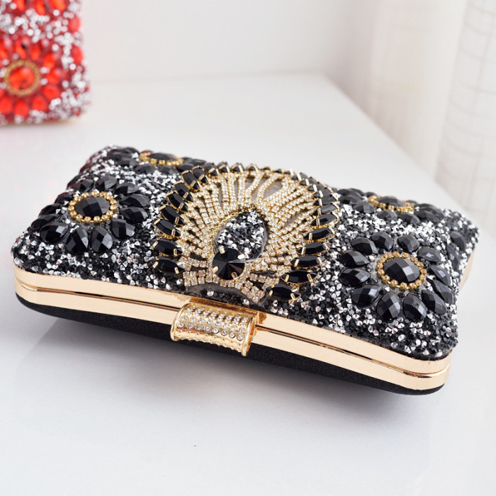 Diamond Evening Clutch bag with Chain for Women