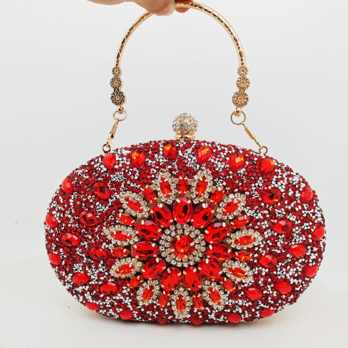 Fashionable Sunflower Evening Bag Handheld Bag for Banquets and Parties Embellished with Diamonds