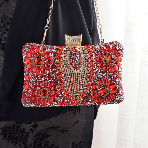 Diamond Evening Clutch bag with Chain for Women