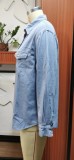Flattering Slim-Fit Denim Long-Sleeve Shirt