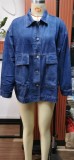 Classic Loose-Fit Denim Casual Jacket