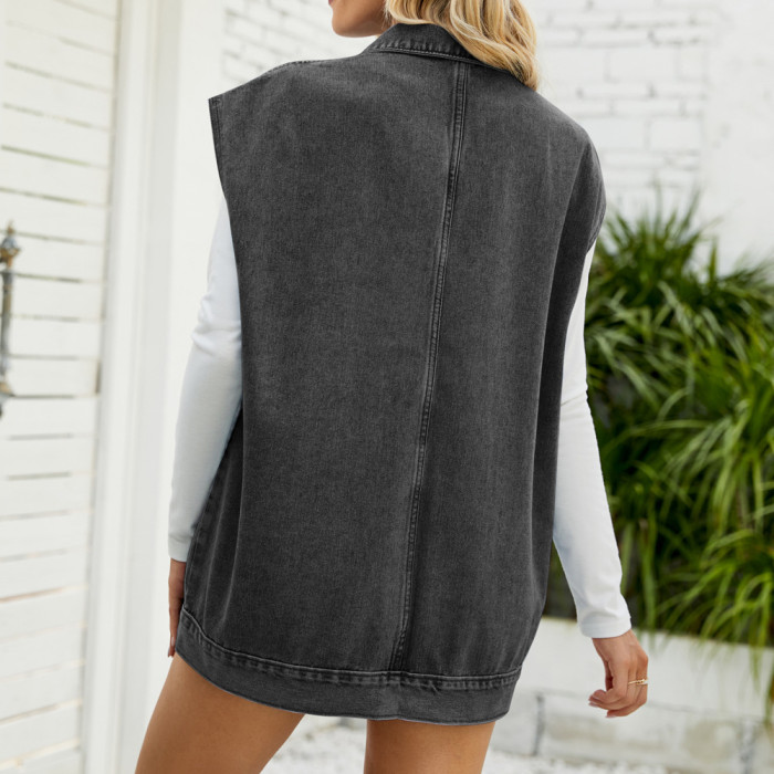 Fashionable and Trendy Women's Denim Vest
