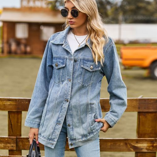 Women's Relaxed Denim Jacket Top