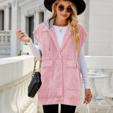 Hooded Fashion Trendy Women's Denim Tank Top