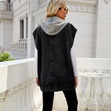 Hooded Fashion Trendy Women's Denim Tank Top