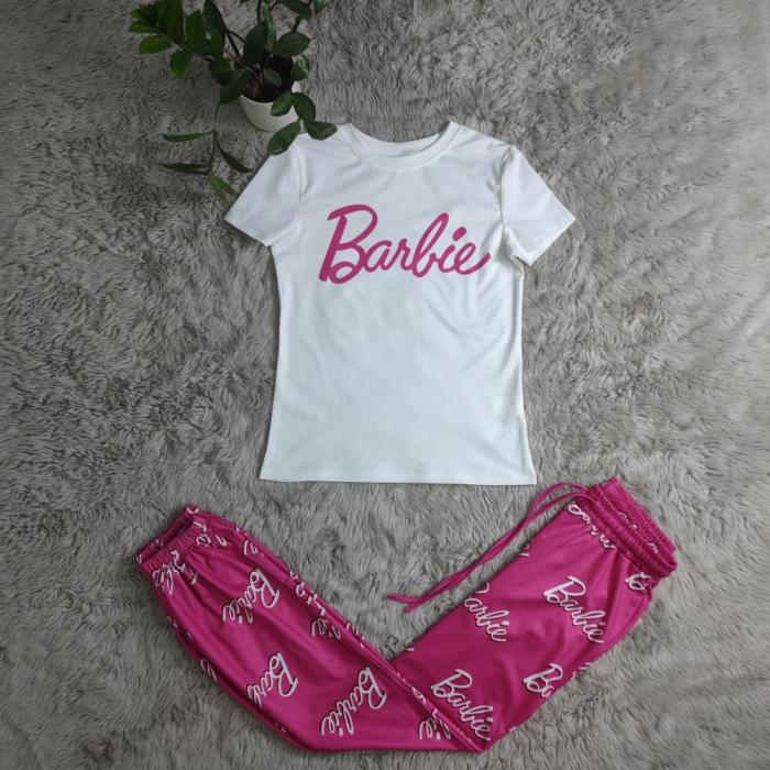 Fashionable and Cute Barbie Printed Women's Set
