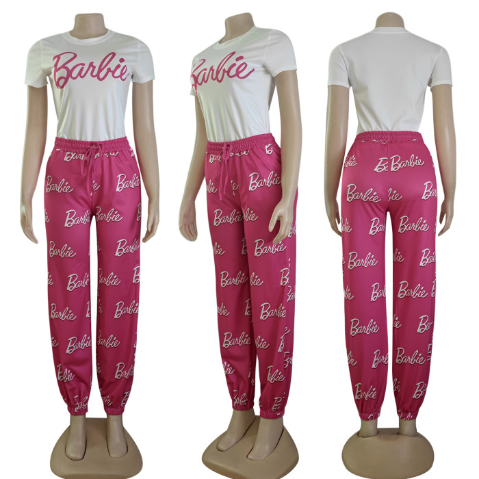 Fashionable and Cute Barbie Printed Women's Set