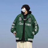 Loose Embroidered Bomber Jacket