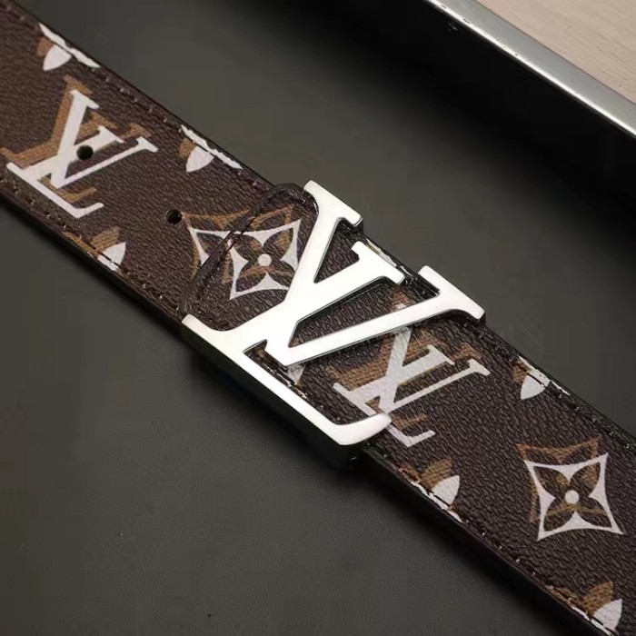 Men's H Monogram Belt with Vintage Pattern