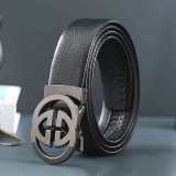 Automatic Buckle Men's Business Genuine Leather Belt