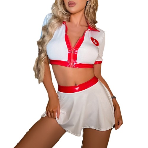 Sexy Women's Hot Nurse Uniform Cosplay Game Costume Set