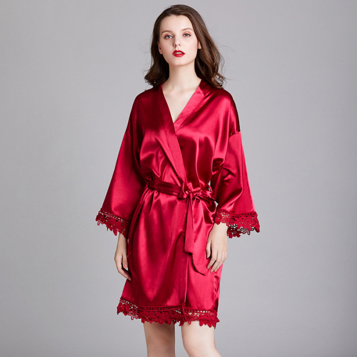 Satin Home Bathrobe and Sleepwear