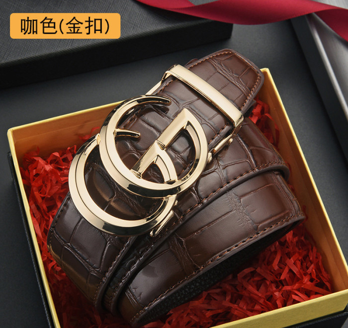 Automatic Buckle Leather Belt for Men's