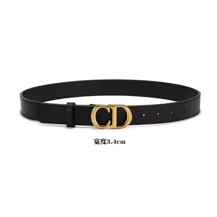 Black Decorative Thin Waist Belt in PU Leather