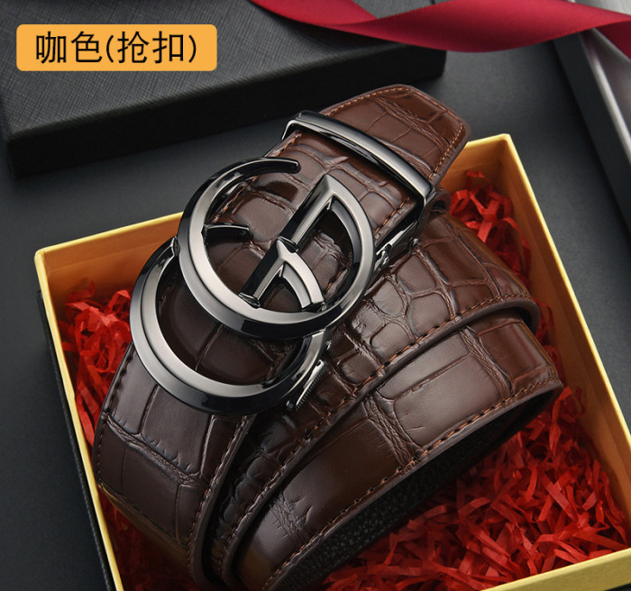 Automatic Buckle Leather Belt for Men's