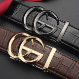 Automatic Buckle Leather Belt for Men's