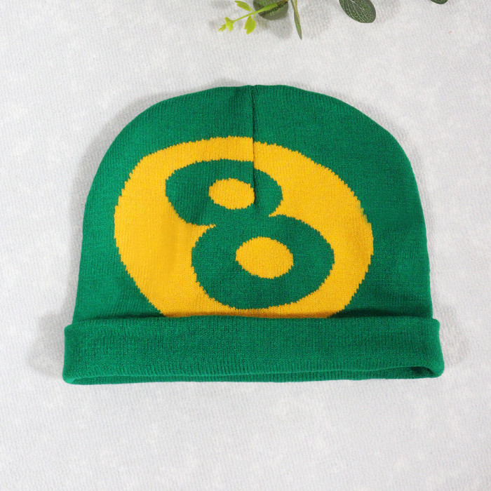 8th Ball in Multiple Colors Knitted Hat