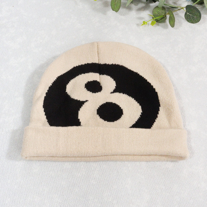 8th Ball in Multiple Colors Knitted Hat