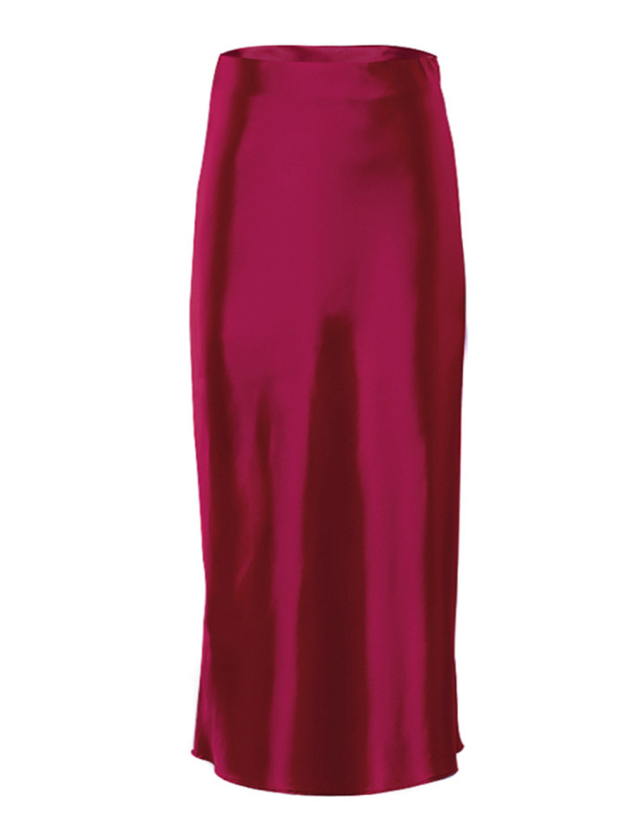 Elegant High Waist A-line Skirt
