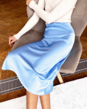 Elegant High Waist A-line Skirt