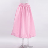 Chic and Breezy Satin Flouncy Skirt