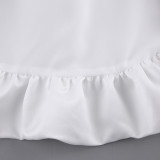 Chic and Breezy Satin Flouncy Skirt