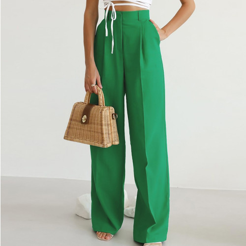 Women's High-Waisted Wide-Leg Trousers