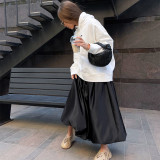 Chic and Breezy Satin Flouncy Skirt