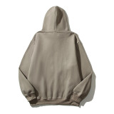 Kanye West Graffiti Foam Letter Skull Hoodie Velvet Pure Cotton Jacket