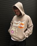 Kanye West Graffiti Foam Letter Skull Hoodie Velvet Pure Cotton Jacket