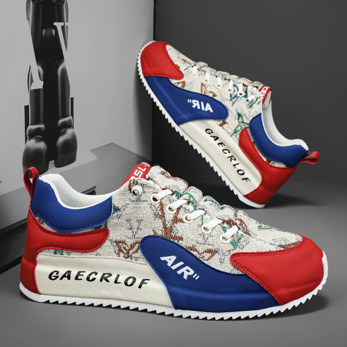 Printed Color-block Casual Sports Shoes