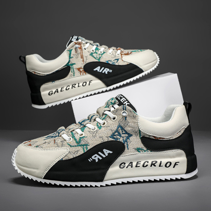 Printed Color-block Casual Sports Shoes