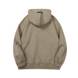 Cotton Essentials Minimalist Letter Hooded Fleece Sweatshirt