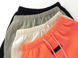 Relaxed and cozy plant velvet Letter printed drawstring pants