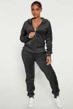Chic and Casual Silver Fox Fur Cardigan Set